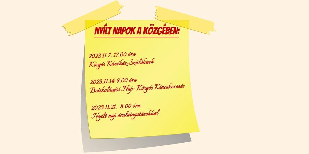 Közgé nyílt nap plakát