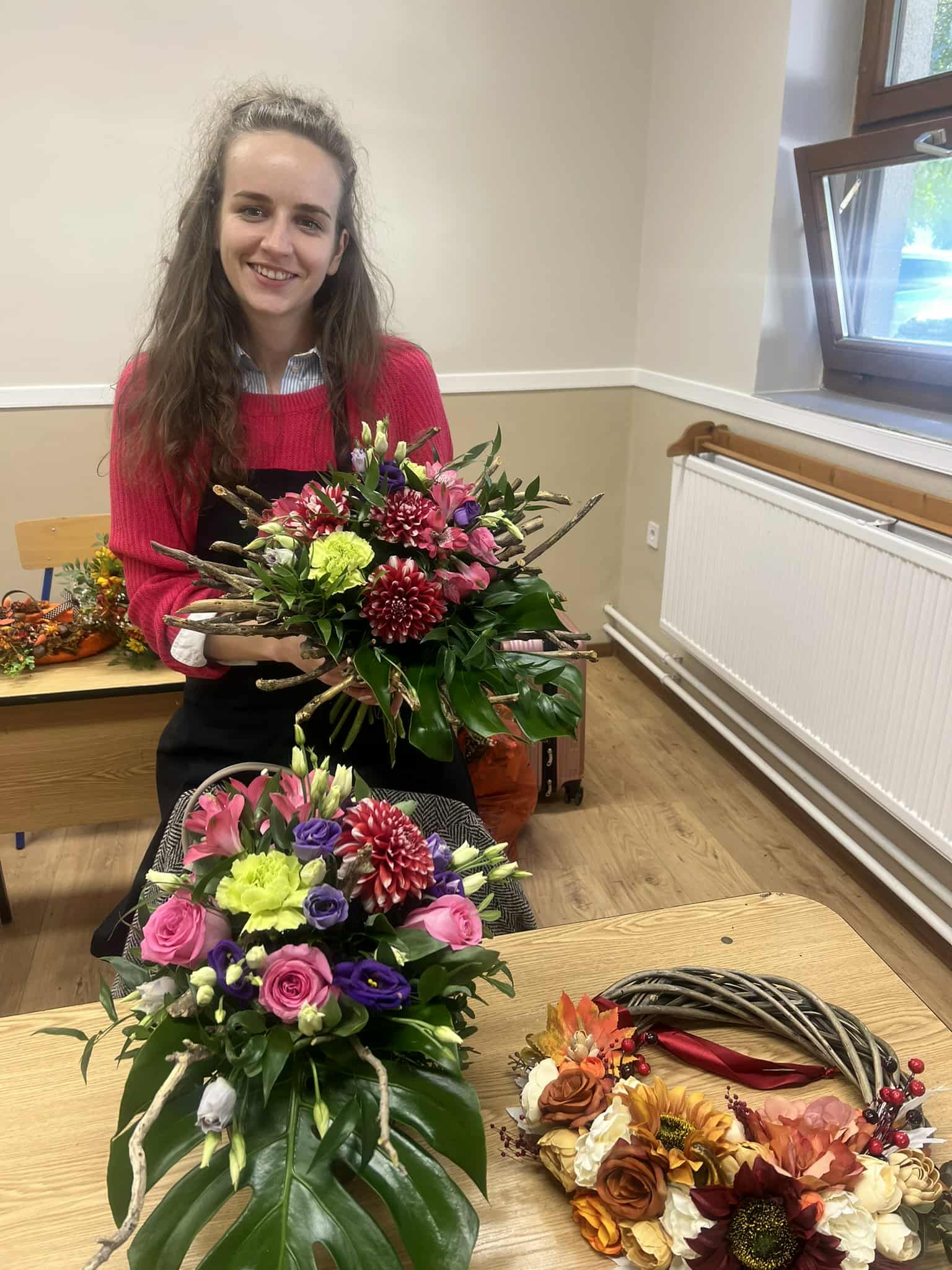 Virágkötő vizsga volt a Váriban.