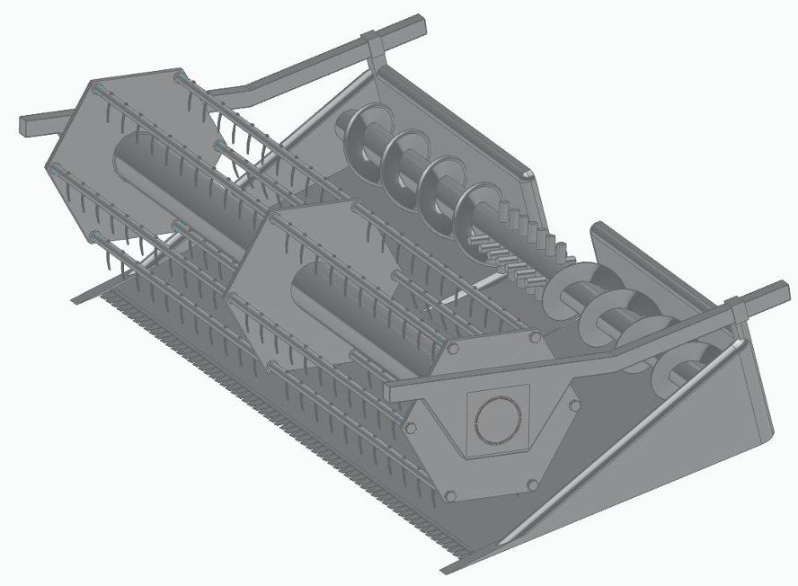Kombájn vágóasztal 3 dimenziós virtuális modell