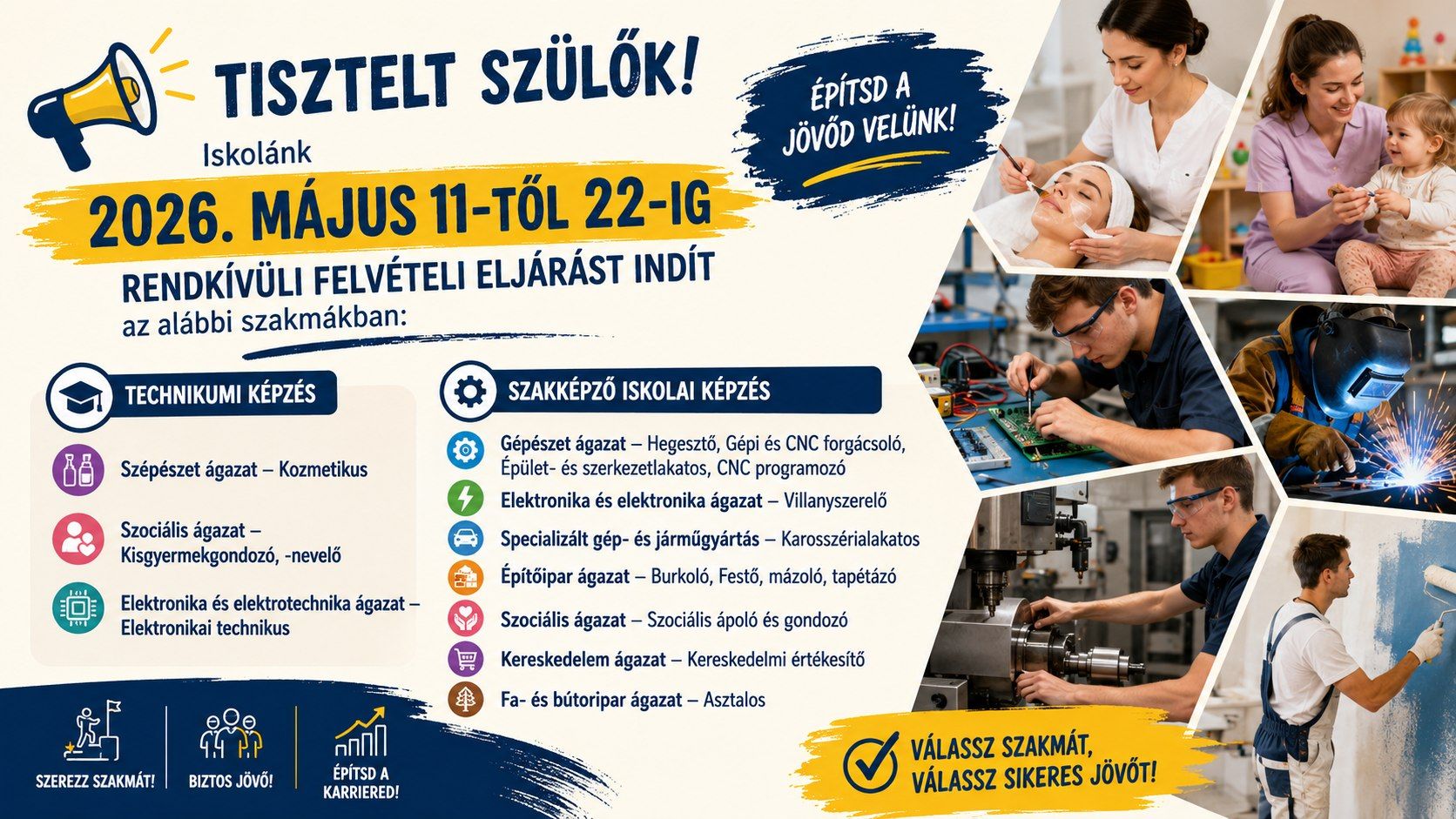 Rendkívüli felvételi eljárást indít az intézmény.