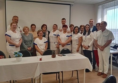 Kiskunhalasi Semmelweis Kórház az SZTE Oktatókórházának csoportképe a versenyzőkről